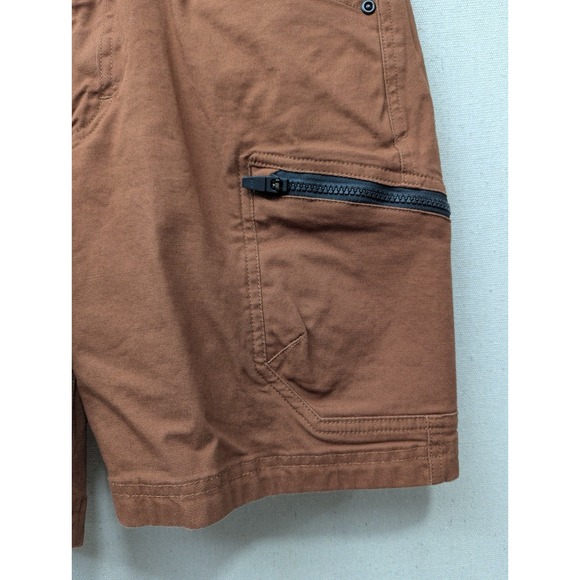 Duluth Trading Fire Hose Flex Work Shorts Mens 30 Brown Utility Zip Pockets - Picture 9 of 11